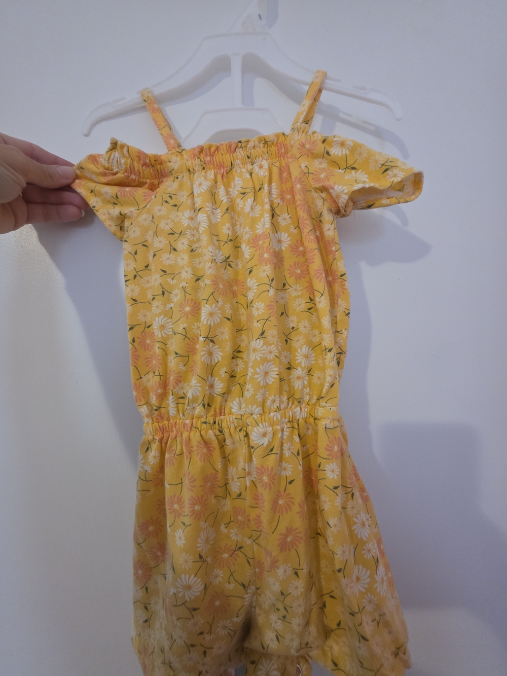 2pk Floral Off-Shoulder Kids ROMPERS
